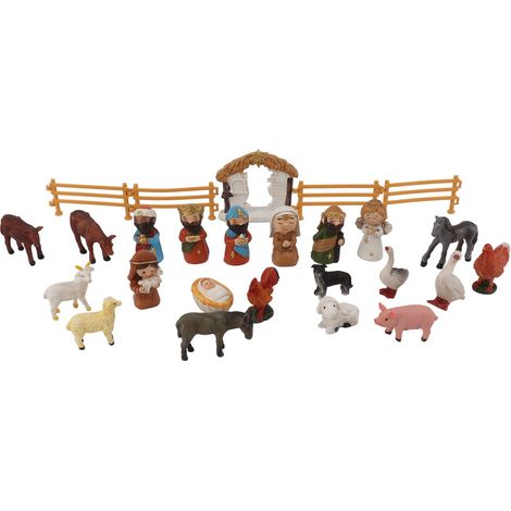 Adventskalender 2023 für Kinder – Krippenfigur aus Kunstharz, Countdown-Spielzeug als Weihnachtsgeschenk und für den Nikolausstiefel (1/5)