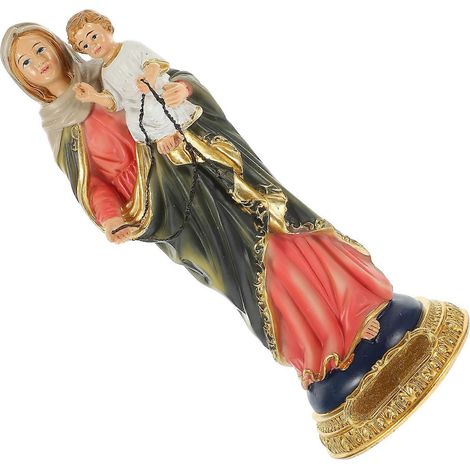 Statue de la Vierge Marie en résine, forme de Madone, pour bureau, décoration religieuse. (1/5)
