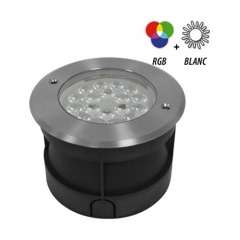 Spot LED Encastrable Sol Rond 9W RGBCCT Inox 304 Miidex Lighting® (1/5)