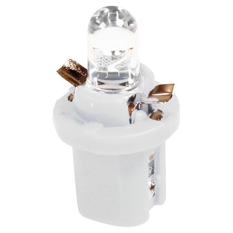 12V Lampada cruscotto 1 Led - B8,5d - 2 pz - Scatola - Bianco (1/4)