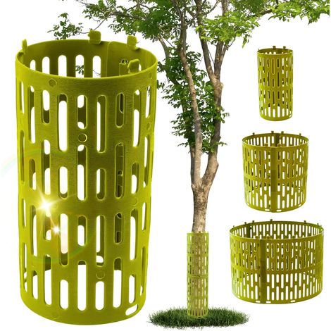 Protection du Tronc d'arbre Extensible 12 pièces (20 x 33cm) Contre Les morsures de gibier et Les Robots tondeuses, Protection Contre Les morsures, Les Animaux Sauvages résistante aux UV (1/5)