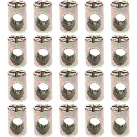 Kit YARNOW de 20 écrous à fente en alliage zinc M6 x 15 mm (1/5)