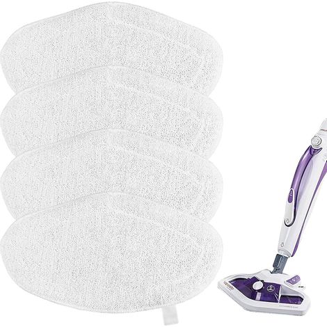 LaBlanc - 4 Mop di ricambio lavabili per spazzola Polti Vaporetto Vaporforce PAEU0332, Panni riutilizzabili per spazzola Polti Vaporetto PAEU0332