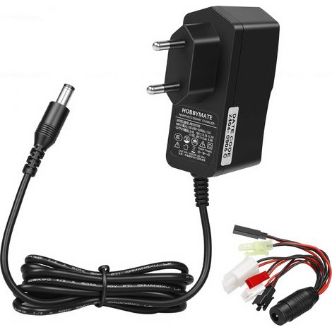 2.4V-12V Nimh/Nicd Multi-Chargeur Rechargeables RC Batteries Packs Chargeur Intelligent pour 2-10s RC Voitures Airsoft Drone with Tamiya Mini Tamiya JST SM 2P XH Connecteurs 400-700mA (1/5)