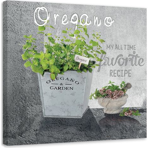 Quadro su tela, Spezie di cucina di origano - 50x50 (1/4)