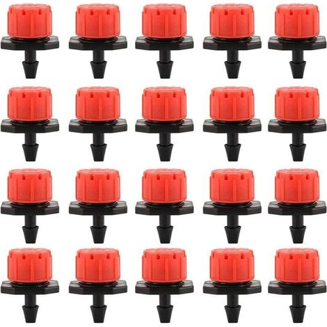 100 goteros para riego por goteo, boquillas para aspersores de jardín, riego por goteo automático ajustable de 360°