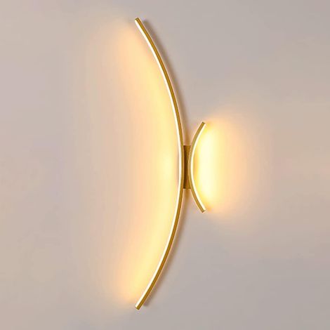 Applique murale linéaire géométrique de 39,4", applique murale à bande métallique ultra fine avec abat-jour en silicone blanc, longue applique murale de chevet, appliques murales LED modernes, éclaira (1/5)
