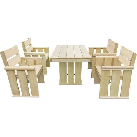 Lit Double 160200 cm - Bois Massif - Cadre De Lit Avec 2 Tiroirs - Tête De Lit Fonctionnelle Avec Rangements - Naturel (1/4)