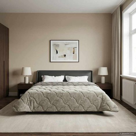 vidaXL Duvet d'été simple Matelassé Gris clair 200 x 240 cm