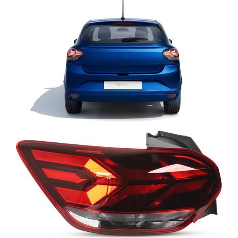 Feu Arrière Gauche Dacia Sandero Stepway - TBest Résistant aux Chocs, Remplacement pour MK3 à Partir de 2021 (Gauche : 265557573R)