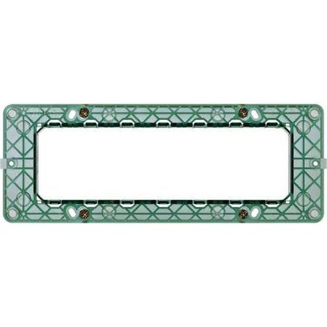Soporte de 7 módulos con tornillos plana