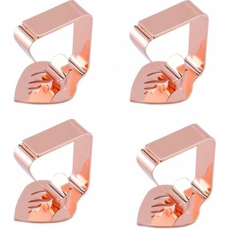 DEESSE SHOP - Poids de nappe, 4 poids de nappe en acier inoxydable avec clips Clips de nappe décoratifs Pinces de couverture de table Supports de nappe pour pondération à l'intérieur et à l'extérieur (1/4)