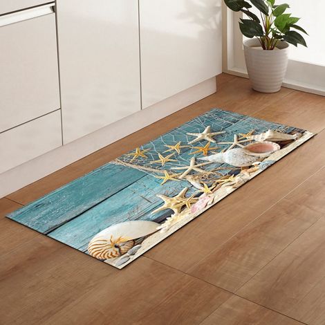 Tapis Anti Fatigue - Tapis De Cuisine Non Glissant En Fibre De Polyester - Pour Cuisine Salle De Bain Couloir Entrée - 40 x 60 cm (1/5)