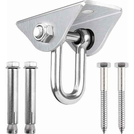 Schaukelzubehör, Edelstahl-Drehhängematte, Schaukelhaken, feste Plattform und Stuhlzubehör-Set (Hängehängematte feste Drehplattform kurzes D-Luxusmodell), (1/4)