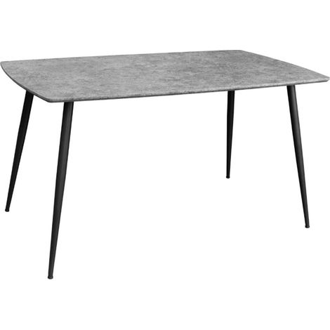 Esstisch CALDERO 140 cm – Moderner Tisch in Stein- und Metall-Optik