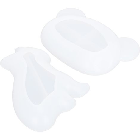 2er-Set Silikonformen in Tierform (Hund/Bär) – DIY-Aufbewahrungsschalen, Bastelbedarf, Ornamente (1/5)