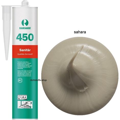 Ramsauer 450 Sanitär Silikon Fugen Dichtstoff 310ml Kartusche sahara