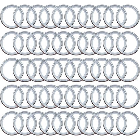 50 Pièces Anneaux de Rideaux, Anneaux de Suspension de Rideaux, Silencieux Bague Intérieure, pour Rideau de Fenêtre Douche Vestiaire Porte(Diamètre intérieur 26 mm) (1/5)