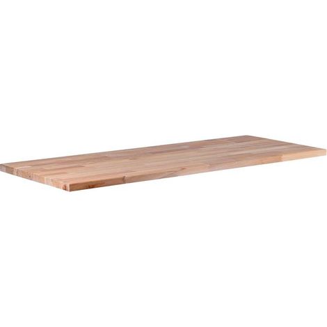 Plan de Travail Bois Massif 1300 x 550 x 30 mm - Bois Naturel, Durable - Surface Robuste et Esthétique - D-Work