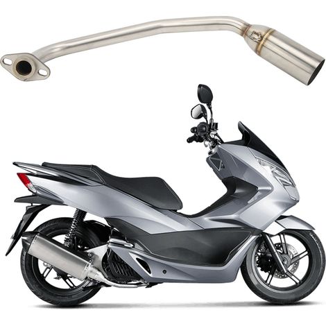 Edelstahl-Auspuffrohr-Vorderteil für Honda PCX125 und PCX150 (2010-2017) (1/5)