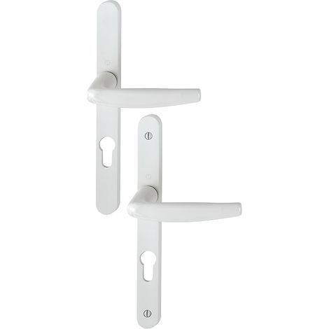 Atlanta 1530/300LMSGL HOPPE Juego de puerta de placa estrecha 195mm Blanco 9010 Key i Entr.92 C.8 - ép.68/77 - 3303841