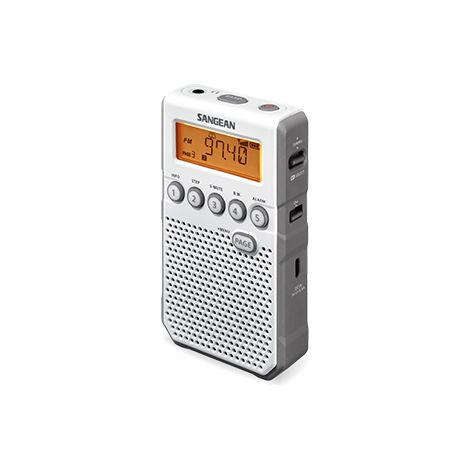 SANGEAN DT-800 BLANCO RADIO DIGITAL BOLSILLO AM FM CON RDS PANTALLA LCD BATERÍA RECARGABLE (1/4)
