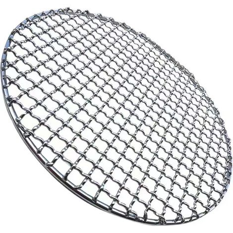 Grille de barbecue ronde en acier inoxydable - Sans pieds - 25 cm (1/3)