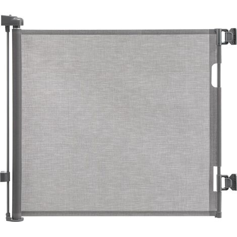 Stair Gate, 180cm Baby Gate, Retractable Stair Gate, Stair Gates for Baby and Dogs, 33" Tall One Handed Operation for Stairs/Doorways/Hallways/Outdoor, Grey (1/5)