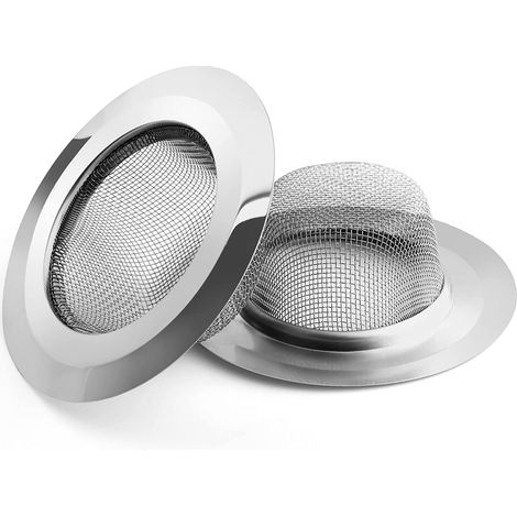 2 Crépine évier, acier inoxydable, trous 2mm, tailles S M L, cuisine (1/5)