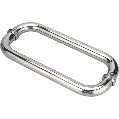 Poignée de porte grange en verre double face, douche salle bain (1/5)