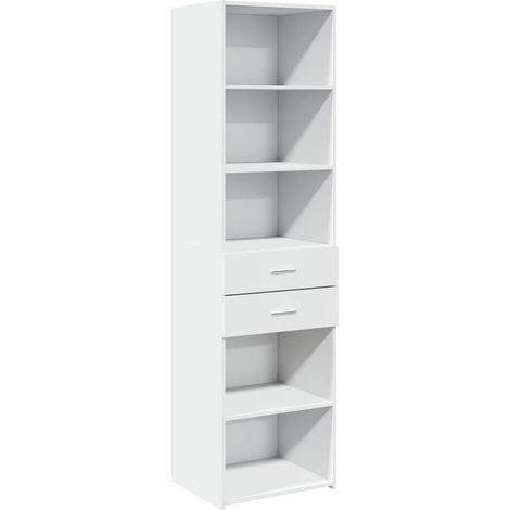 Credenza cassettiera mobile contenitore organizer cucina soggiorno salotto alto 50 x 425 x 185 cm legno ingegnerizzato bianco 020032461