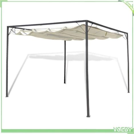 Chapiteau de jardin - FAFEICY - 40786 - 3 x 3 x 2,3 m - Toit rétractable - Imperméable, protection UV (1/5)