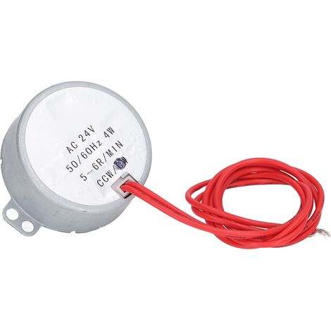 Moteur synchrone CA 24 V 5-6 tr/min 4 W CCW, moteur synchrone à forte torsion pour appareils électroménagers (1/5)
