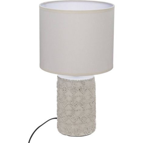 Lampe à poser en céramique Beige avec motif H 34 cm - Atmosphera (1/3)