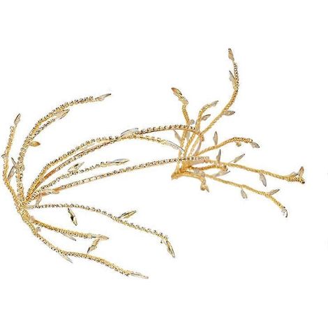 „Glänzendes und zartes blattförmiges Brautstirnband, seitliches Haarband, Accessoire zum Jahrestag, eleganter Haarreif.“ (156 Zeichen)