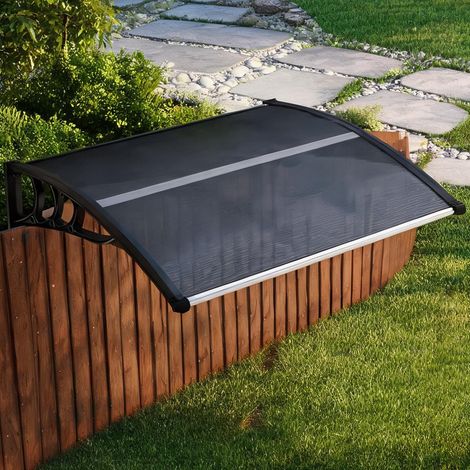 Store banne noir en polycarbonate 100 x 75 x 23 cm (1/5)