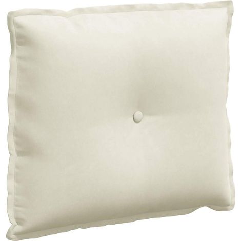 Back Pillow Cream 60 x 50 cm Corduroy Fabric vidaXL