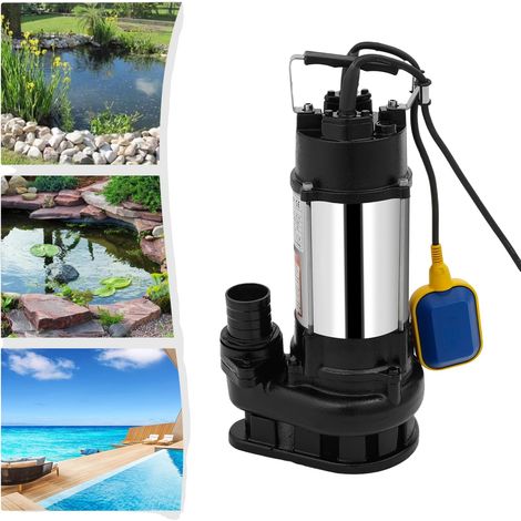 Pompe submersible, interrupteur à flotteur automatique, débit élevé, noir (1/5)