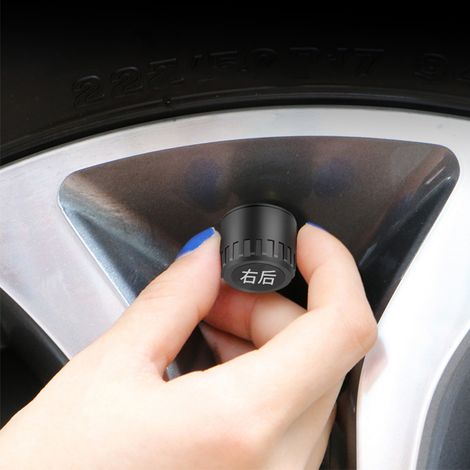 Moniteur de Pression des Pneus sans Fil 4 Capteurs Externes TPMS Solaire et USB Charge avec Alarme Voiture SUV Berline (1/5)