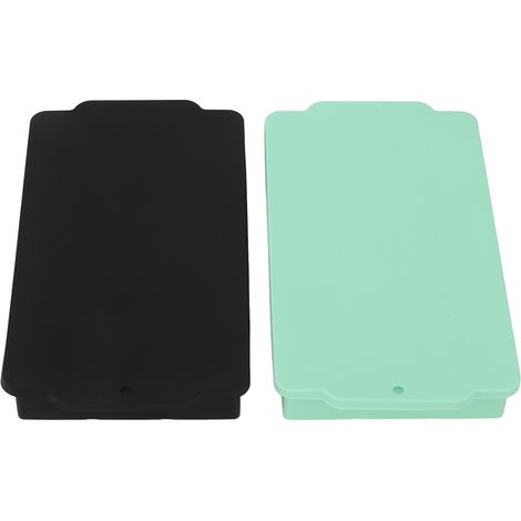 Lot de 2 bacs à glaçons en silicone souple, sûrs et faciles à démouler, avec couvercle amovible, pour bar à domicile. (1/5)
