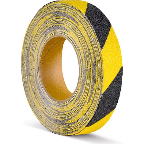 Moravia Antirutsch-Belag gelb/schwarz formbar selbstklebend Rolle 25 mm x 18,3 m (1/2)