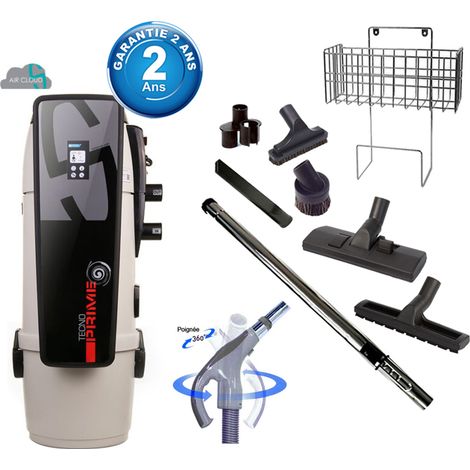 Aspiration centralisée Tecno Prime 450 (jusqu’à 450 m²) + Set inter 9 M + 8 accessoires + 1 kit de nettoyage micro (1/5)