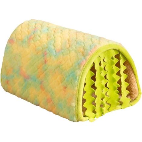 Grotte en Fourrure pour Hamster – Literie d’Hiver Douce, Tunnel Cachette d’Aventure pour Chinchilla, Hérisson et Petits Animaux-M (1/5)