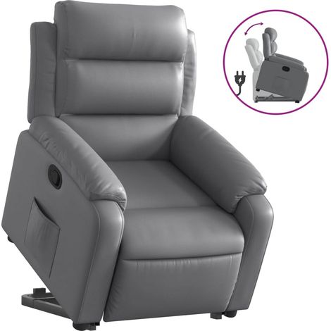 Maison Exclusive - Relaxsessel mit Aufstehhilfe Grau Kunstleder