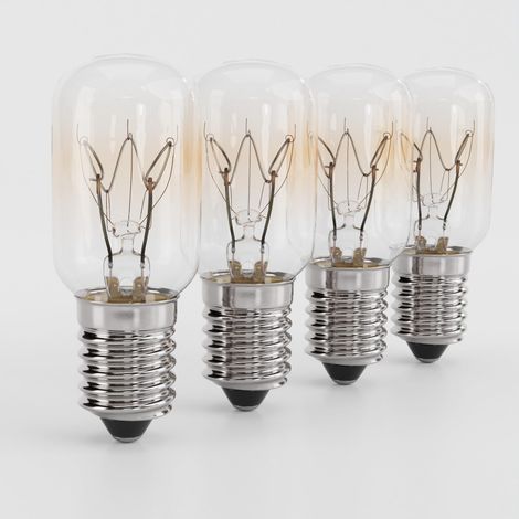 4x E14 Bulbs, 15W, Warm White 2700K, T22, 90 Lumens, For Fridge and Cooker Hood (1/5)