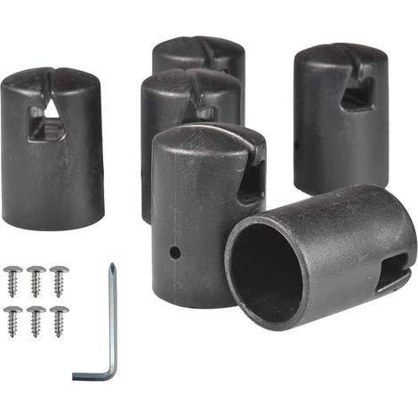 Embouts de Trampoline pour Poteaux de Filet Capuchons de Trampoline, Boîtier de Trampoline, Capuchon de Piston Noir pour Tôle D'Acier Plate Extérieure (1/5)