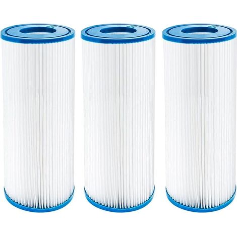Lot de 3 cartouches filtrantes pour filtre de type III pour piscine, compatibles avec type A ou C (1/5)