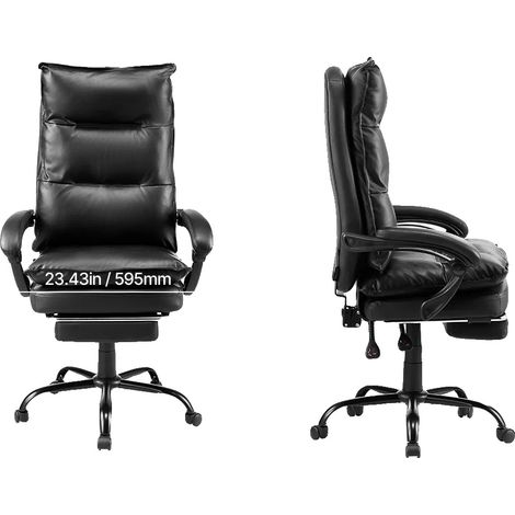 Silla de oficina, diseño ergonómico, inclinación ajustable, capacidad de peso de 181 kg, reposapiés. (1/2)
