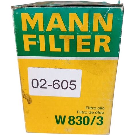 Filtro olio motore marca man filter codice filtro w 830/3