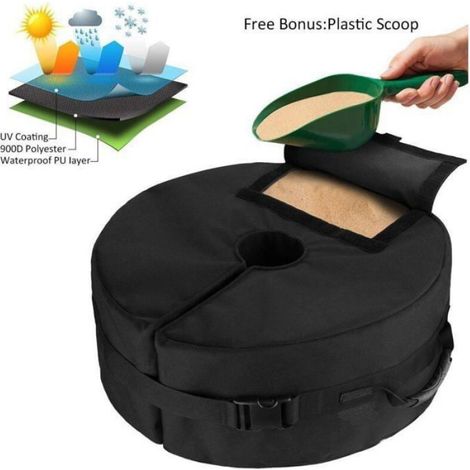 Sac De Poids - 46 Cm - Pour Parasol De Patio - Résistant Aux Intempéries - Détachable - 1 Pièce